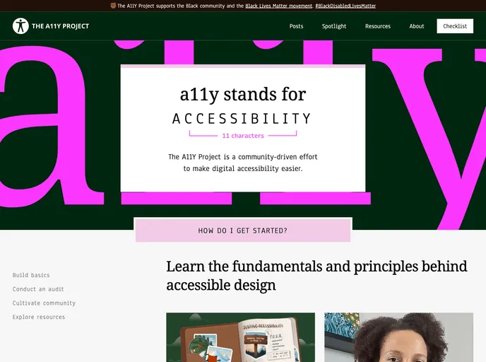 A11yproject.com screenshot