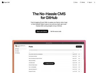 Pages Cms screenshot